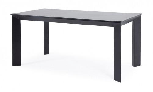 Обеденный стол 4SIS Венето 160, Цвет: серый гранит, черный