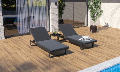 Шезлонг Ideal Patio Letto Цвет: карбон, антрацит