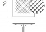 Стол обеденный Nardi ClipX 70 Цвет: белый