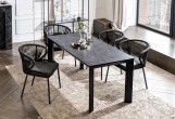 Обеденная группа 4SIS Венето 4-местная со стульями Милан Цвет: серый графит, темно-серый
