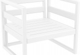 Кресло Siesta Contract Mykonos Цвет: белый, светло-коричневый