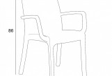 Кресло пластиковое Indiana Цвет: кофе