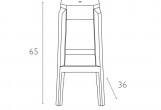 Табурет барный Siesta Contract Fox 65 Цвет: бесцветный
