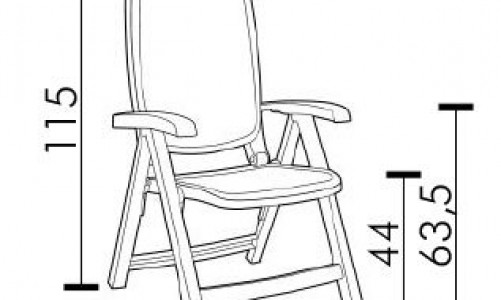 Кресло складное Nardi Delta Цвет: кофе
