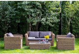Комплект садовой мебели 4SIS Капучино Сингл (гиацинт) Цвет: соломенный