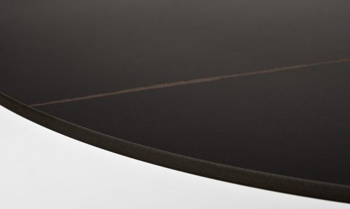 Стол 4SIS Сатурн интерьерный круглый из керамики Цвет: черный матовый