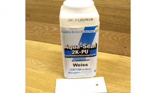 2-х компонентная краска белая для нанесения разметки Aqua-Seal 2K-PU Spielfeldmarkierungsfarbe