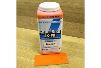 2-х компонентная краска оранжевая для нанесения разметки "Aqua-Seal 2K-PU Spielfeldmarkierungsfarbe"