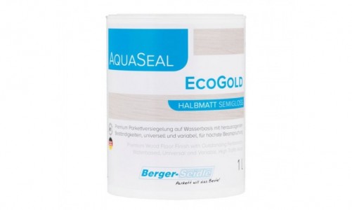 Однокомпонентный акрилово-полиуретановый лак на водной основе «Berger Aqua-Seal EcoGold» 1л.