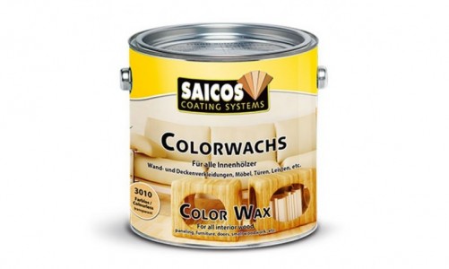 Цветной декоративный воск для внутренних работ Saicos Colorwachs серебристо-серый 0.125л