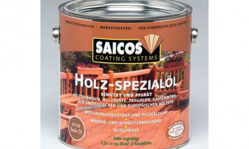 Масло для террасной доски SAICOS Holz-Spezialol серое прозрачное 2.5л