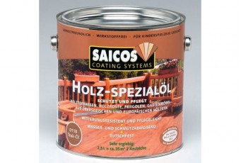 Масло для террасной доски SAICOS Holz-Spezialol для импрегнир. древесины 0.75л