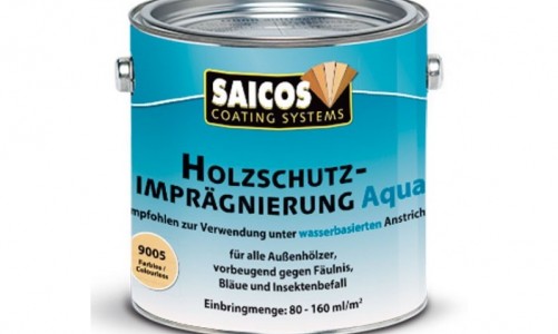 Бесцветная пропитка-антисептик на водной основе для древесины SAICOS Holzschutz-Impragnierung 9005 Aqua 0.75л