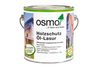 Защитное масло-лазурь для наружных работ OSMO Holzschutz Ol-Lasur белое 2.5л