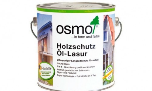 Защитное масло-лазурь для наружных работ OSMO Holzschutz Ol-Lasur белое 0.75л