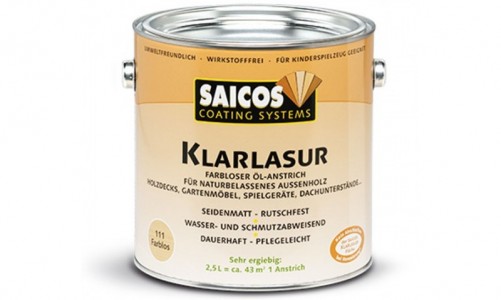 Бесцветная масляная лазурь SAICOS Klarlazur банка 2.5л
