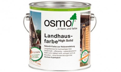 Непрозрачная краска на основе масел для наружных работ OSMO Landhausefarbe белая 2.5л