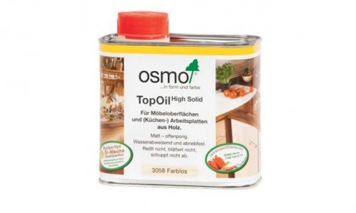 Масло с твердым воском для мебели и столешниц Osmo Top Oil натуральное 0.5л