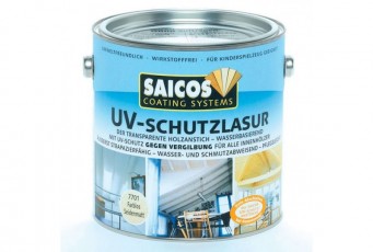 Защитная лазурь с УФ-фильтром для внутренних работ Saicos UV-Schutzlasur Innen бесцветная 2.5л