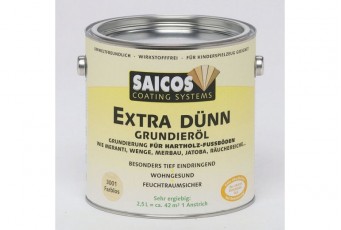 Грунтовка на основе масла для твердых и экзотических пород «Saicos Extra Dunn Grundierol» бесцветная 2.5л