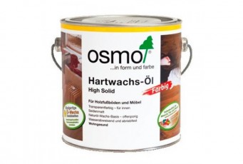 Цветное масло с твердым воском OSMO Hartwachs-Ol Farbig белое 2.5л